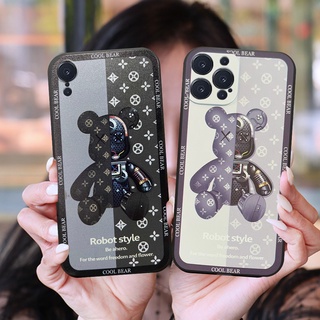 Violent bear เคสไอโฟน11 เคสกระจกไอโฟน 13Promax เคส มีไอ7 8plus ครับ 12Pro max 7plus SE 2020 Xr Max X