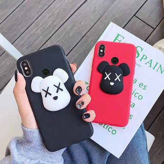 Xiaomimi Redmi Note 7 5 6A S2 4X 4A K20 5A 7A Kaws Violent Bear Cartoon 3D Patterned Soft TPU Slim Thin Case Cover