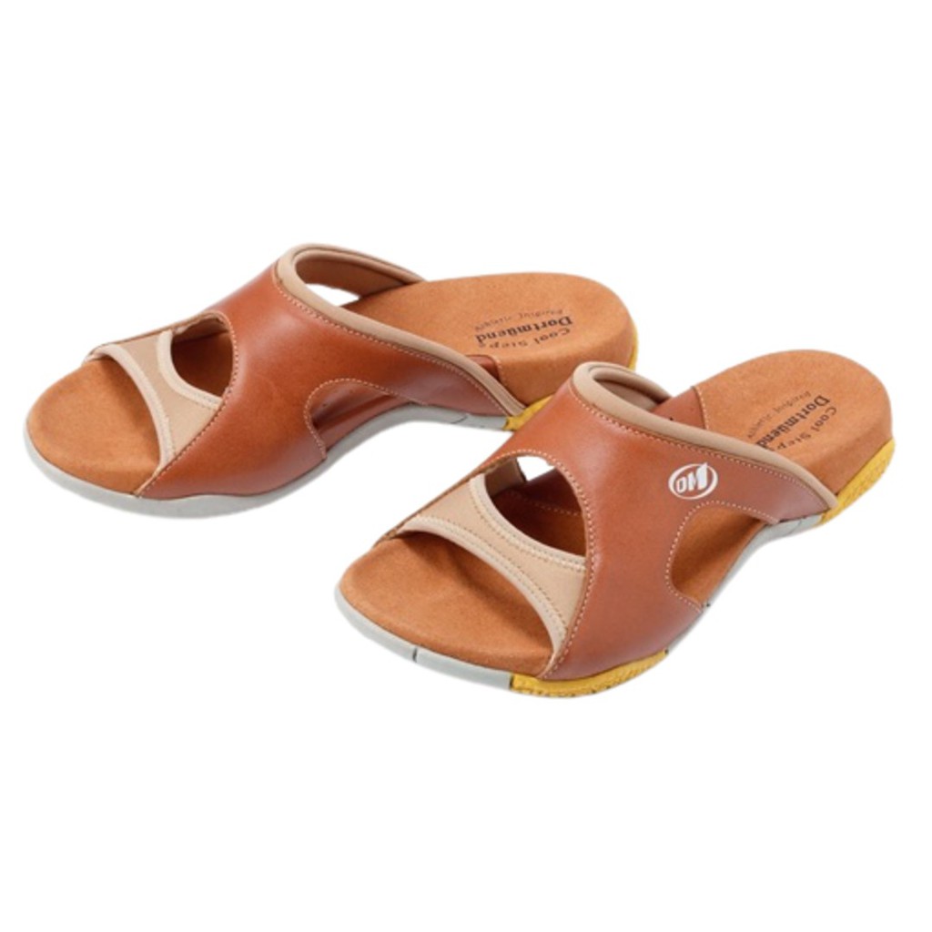 Dortmuend F-Series JF703 008-000 Tan "Flats & Comfort" รองเท้าส้นเตี้ยเพื่อสุขภาพ