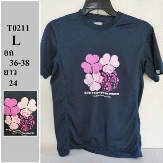 เสื้อกีฬาแบรนด์แท้ มือสอง ไซด์ L อก 36-38 ยาว 24 รหัส T0211