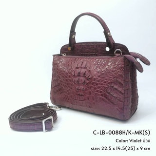 Prang Crocodile Leather Top Handle Bag Handbag กระเป๋าถือสตรี กระเป๋าผู้หญิง หนังจระเข้ C-LB-0088H/K-MK(S)