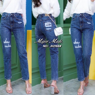 JH2168#S-XL#ยีนส์ทรงบอย#JEANS HOUSE