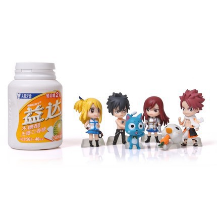 Selling Anime Fairy Tail Natsu Gray Lucy Erza  PVC Figures Toy 6 pcs _GAI