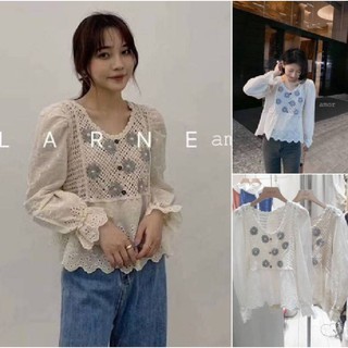 เสื้อผ้าลูกไม้ทั้งตัว ต่อโคเชร์หน้า-หลัง แขนยาวจั้มปลายน่ารักมาก ผ้าฝ้ายใส่ไม่ร้อน