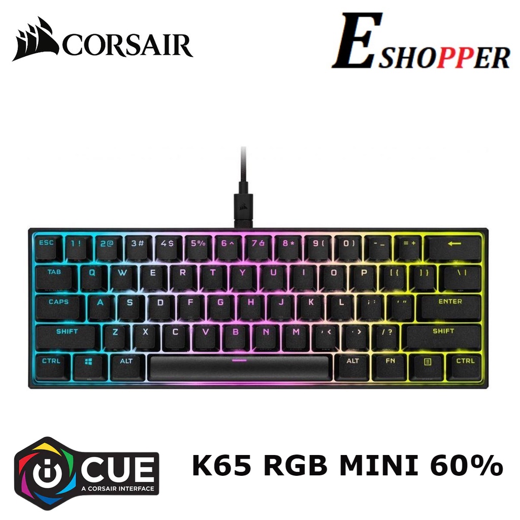 CORSAIR K65 RGB MINI 60% MECHANICAL KEYBOARD - CHERRY MX SPEED BLACK (CH-9194014-NA)