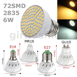 หลอดไฟสปอตไลท์ E14 E27 GU10 MR16 6W SMD สําหรับใช้ในครัวเรือน