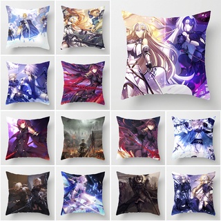 ปลอกหมอน ผ้าโพลีเอสเตอร์ ลายอนิเมะ Fate Grand Order ขนาด 45x45 ซม. สําหรับตกแต่งบ้าน โซฟา รถยนต์