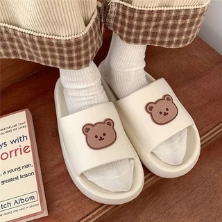 LGShoes 🐳รองเท้าแบบสวมสีสันสดใส พร้อมหน้าน้องหมีสุดน่ารัก พื้นนุ่มใส่สบาย ในราคาสบายกระเป๋า