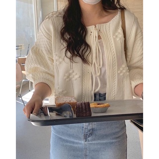 cpjgirlxx |  Ribon tie cardigan - half/long เสื้อคาดิแกน ผูกด้านหน้า