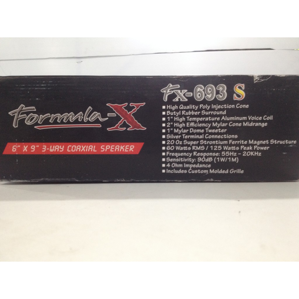 ดอกลำโพง ขนาด 6" x 9" Formula - X FX-693 S 6" x 9" 3 way coaxial speaker 250 W Watt 4 OHM Super Shoc