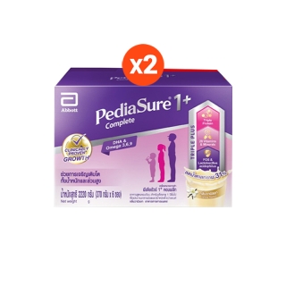 [2022MALL66 ลดเพิ่ม10%][ส่งฟรี!] [ขายดี] นมผง Pediasure พีเดียชัวร์ 1+ วานิลลา 2220 กรัม 2 กล่อง Pediasure 1+ Complete Vanilla 2220g x 2