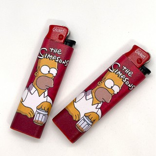 The simpson red (เดอะ ซิมซัน แดง) ไฟแช็กยี่ห้อ คริกเก็ต(Cricket) ของแท้ 100%