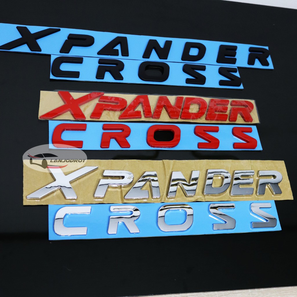 โลโก้ XPANDER CROSS 1 ชุด มี 3 สี ให้เลือก สำหรับ ติดฝากระโปรงหน้า MITSUBISHI XPANDER