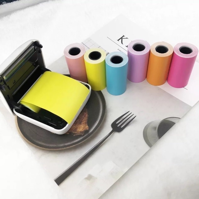 กระดาษเครื่องปริ้น paperang  กระดาษสติกเกอร์สีขาวpaperang peripage กระดาษสติ๊กเกอร์ พิเศษ