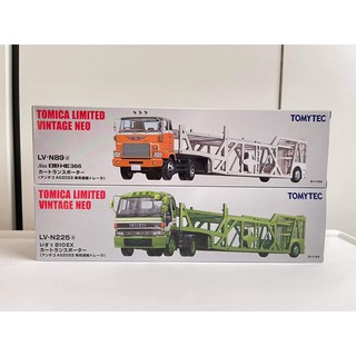 Tomy Tomytec Tomica Limited Vintage Neo 1/64 LV-N89d Hino HE 366 , LV-N225a Isuzu 810EX Car Transporter รถเหล็ก รถบรรทุก