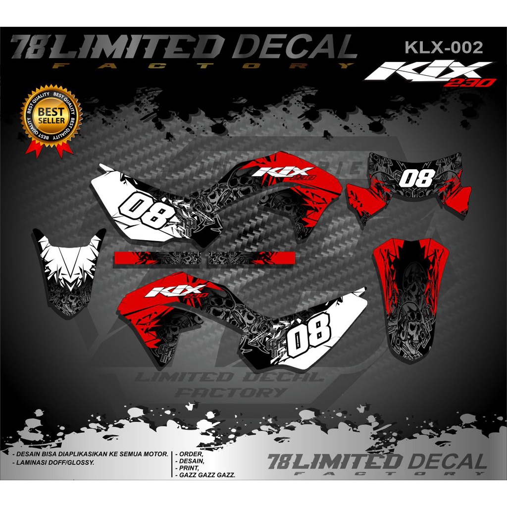 Decal KLX 230 Full Body sticker/ สติ๊กเกอร์สําหรับรูปลอก KLX ใหม่/se design KLX-002