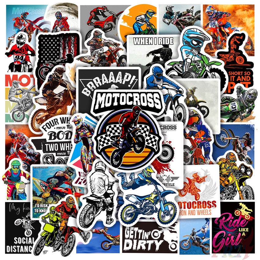 ❉ วิบาก . สติ๊กเกอร์ Dirt Bike Series 01 ❉ 50 ชิ้น/เซ็ต DIY แฟชั่นสติ๊กเกอร์ Doodle กันน้ํา