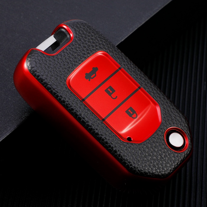 เคสกุญแจรีโมทรถยนต์ หนังแท้ สําหรับ Honda CRV CR-V Fit Civic Accord HR-V HRV City Turbo Odyssey XR-V