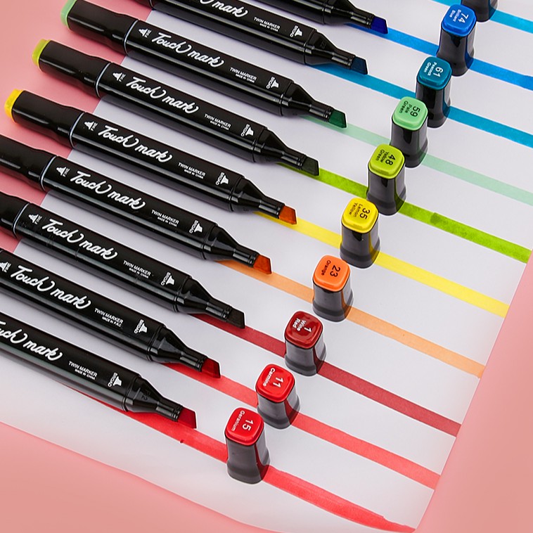 ปากกาเมจิก พาเลทชุดระบายสี ปากกามาร์คเกอร์ สีเมจิก ปากกาไฮไลท์ 2หัว มีแบบ 24สี 48สี 80สี ใช้ระบาย เน้นข้อความได้