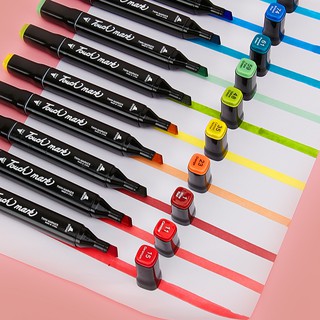 ปากกาเมจิก พาเลทชุดระบายสี  ปากกามาร์คเกอร์ สีเมจิก ไฮไลท์ 2 หัว มีแบบ 24สี 48สี 80สี ใช้ระบาย เน้นข้อความได้ #6