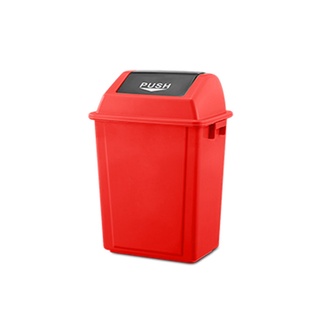 ถังขยะพลาสติกทรงเหลี่ยม ฝาสวิง COMBI WARE RX-40X-RED สีแดง ขนาด 40 ลิตร ถังขยะ Square Plastic Trash Can COMBI WARE RX-40