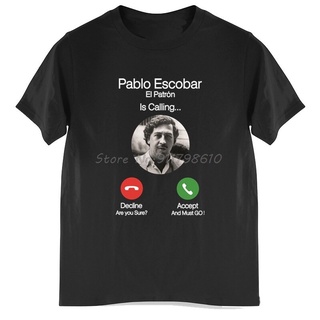 [S-5XL]เสื้อยืดผ้าฝ้าย พิมพ์ลาย Pablo Escobar Calling El Patron แฟชั่นฤดูร้อน สําหรับผู้ชาย