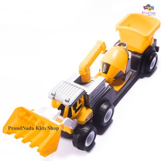 ProudNada Toys ของเล่นเด็ก รถก่อสร้าง รถตัก รถเครน รถโม่ปูน รถดั้ม 4in1 MODERN TRUCK NO.9949A