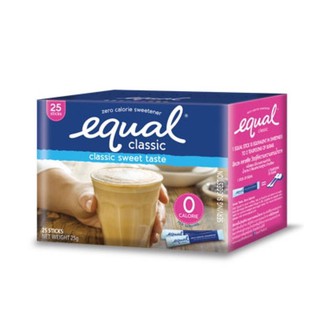 Equal Classic zero calorie sweetener (26 sticks) 25 gms.