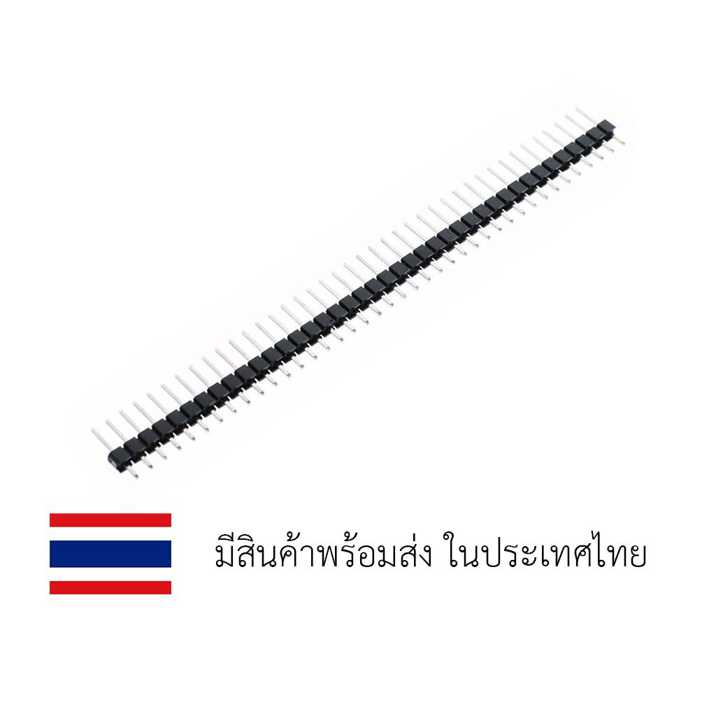 ก้างปลา 1*40 ขา 2.54mm  สีดำ  Pin Header Connector Male 1×40 Pin