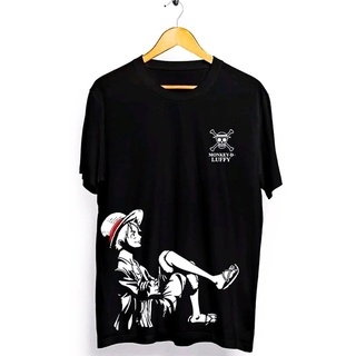 คอลูกเรือเสื้อยืด พิมพ์ลาย One Piece Monkey D Luffy สไตล์ญี่ปุ่นS-5XL