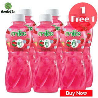 Kato 25% STRAWBERRY+NATA COCONUT 320 ml x6 bottle พิเศษ ซื้อ 1 เเถม 1 Special Buy 1 free 1