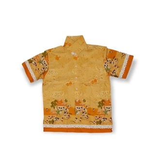 เสื้อเชิ้ต(ผู้ใหญ่)เสื้อลายการละเล่นไทย เสื้อบาติก คอปก ลายเด็กไทย เนื้อผ้าเกรดพรีเมี่ยม
