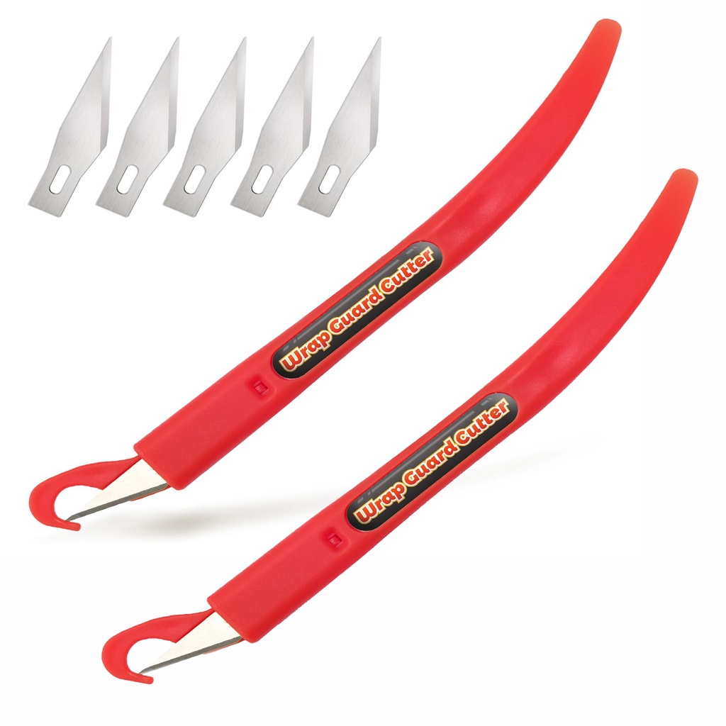 FOSHIO 1/2pcs Wrap Guard Cutter with Scalpel Blade Carbon Fiber Vinyl