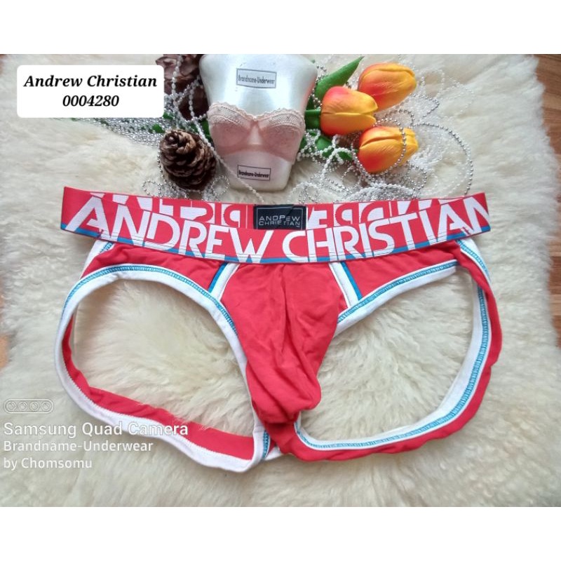 Andrew Christian Jockstrap จีสตริงผู้ชาย Size M ชุดชั้นในแบรนด์ /กางเกงใน G-string 0004280