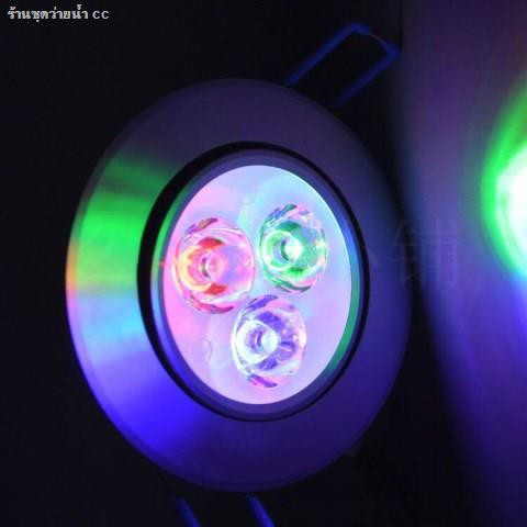 ﹉Red, yellow, blue, green LED seven color light ceiling lamp purple ...