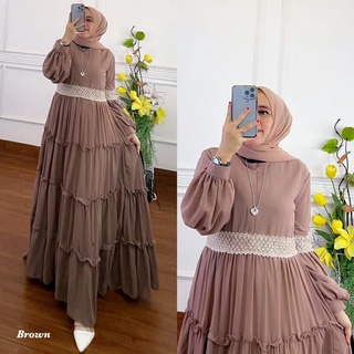 /MELIA Dress Material BABYDOLL FULL ชุดเดรสลูกไม้ สามารถเล่นเกมได้ (ไม่รวม HIJAB) เกมล่าสุด ผู้หญิง โมเดิร์น ชุดเดรส ผู้หญิง แฟชั่น มุสลิม