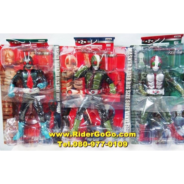 โมเดลฟิกเกอร์มาสค์ไรเดอร์เดอะเน็กซ์ มาสค์ไรเดอร์ V1 V2 V3 Masked Rider The First Rider The Next Big Soft Figure ของแท้