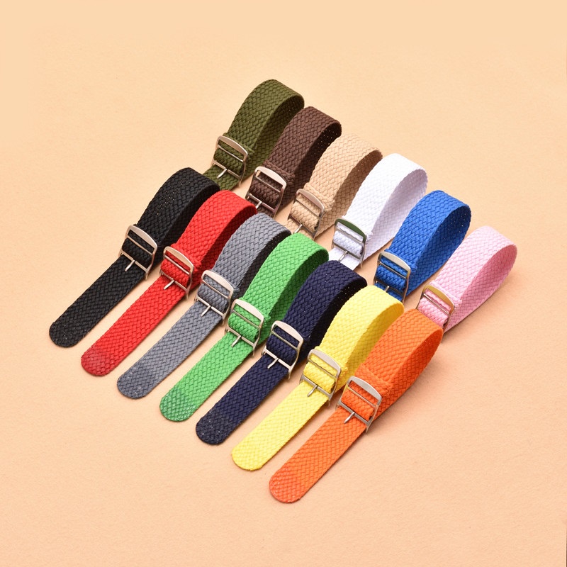 Nato สายนาฬิกาข้อมือไนล่อน ผ้าแคนวาส หลากสี อุปกรณ์เสริม สําหรับ Perlon Bracelet Belt 14 มม. 16 มม. 