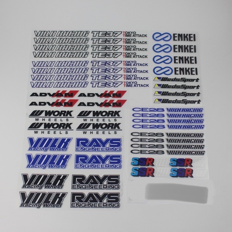 รถ ENKEI / สติ๊กเกอร์ ADVAN / สติ๊กเกอร์ VOLK RAYS / สติ๊กเกอร์ CE28 / สติ๊กเกอร์ WORK / สติ๊กเกอร์ 