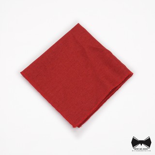 ผ้าเช็ดหน้าสูทลินินแดงสด-Red Linen pocket square