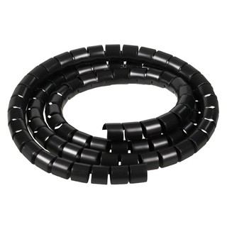 coil SPIRAL CABLE WRAP SOLID 1.5M BLACK Wiring device Electrical work ไส้ไก่ ชุดเก็บสายไฟพร้อมหัว SOLID 1.5M สีดำ อุปกรณ