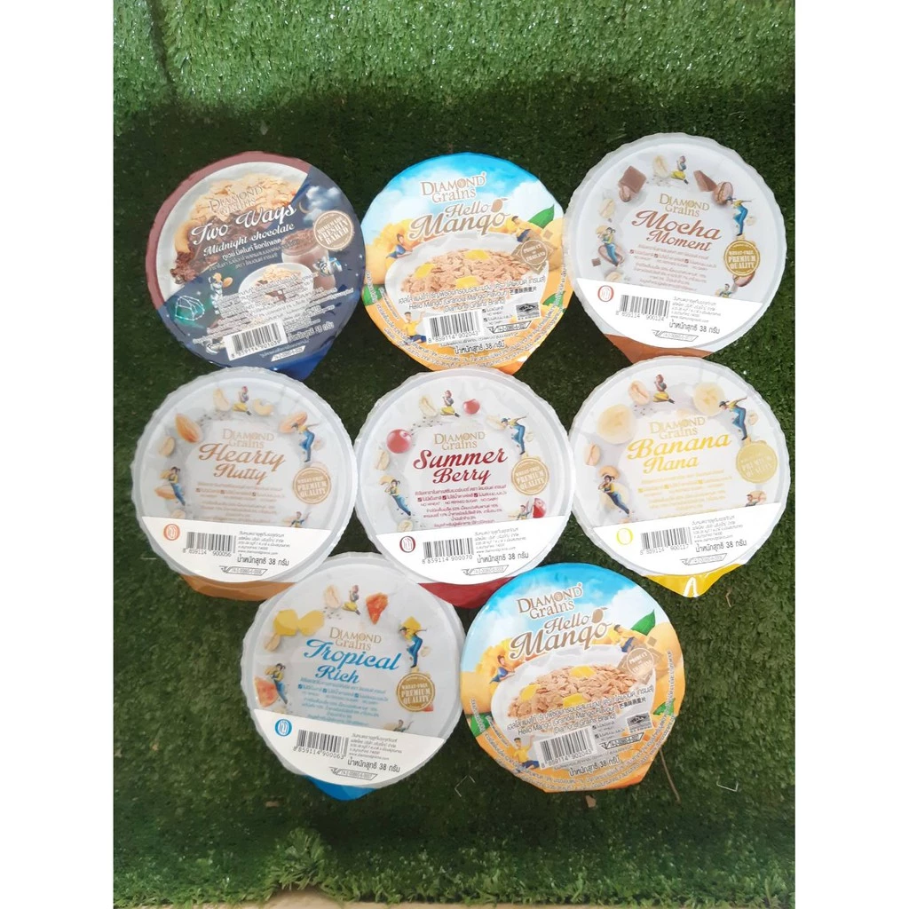 (กระปุก) Diamond Grains ไดมอนด์เกรน กราโนล่า สูตร Original Granola ขนาดกระปุก 38 กรัม