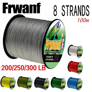 Tali mancing frwanf 100เมตร8เส้นสายการประมงถักเปีย PE สายตกปลาสาย200/250/300LB