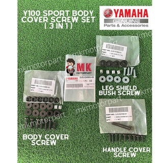 (2JG) Yamaha Y100 ชุดสกรูฝาครอบตัวถัง แบบเต็ม ( 3 IN 1 ) 3 แพ็ค ไทย /