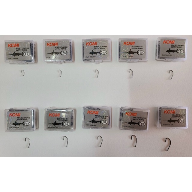 เบ็ด KOMI หรือ เบ็ดดำ (มีทั้งหมด 10 เบอร์)