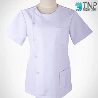 ปักชื่อฟรี เสื้อสาธารณสุขคอกลม มีหลายสี หลายเนื้อผ้า ทรงมาตรฐาน เนื้อผ้าอย่างดี รหัส : G808 (ฐานะภัณฑ์)