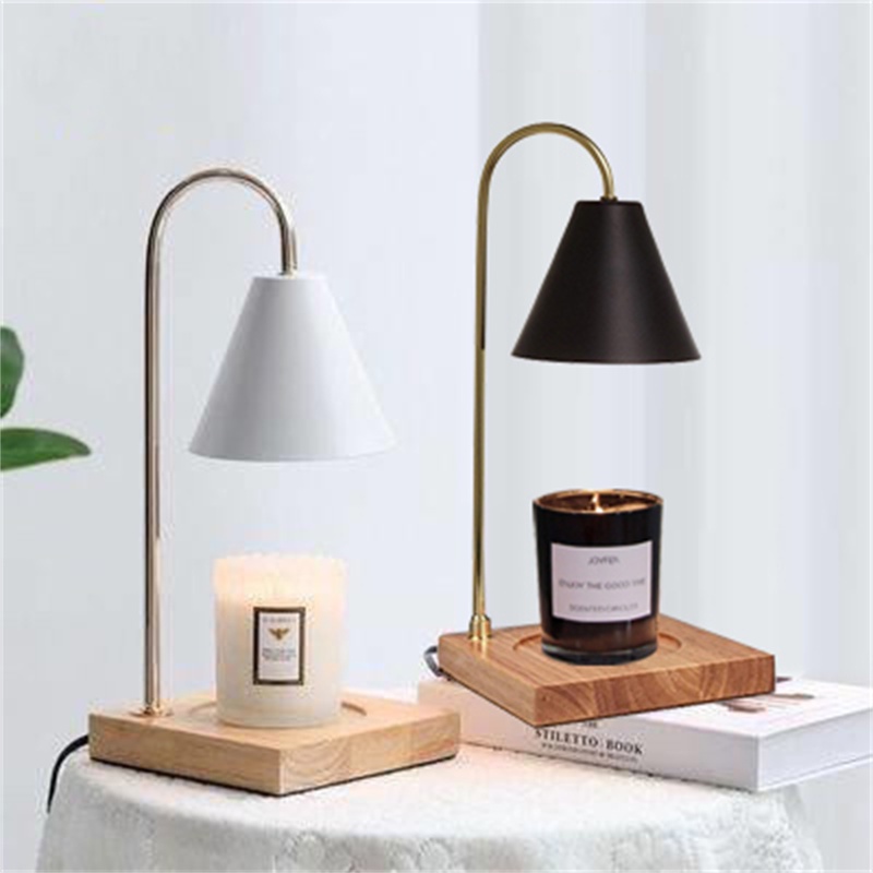 โคมไฟอุ่นเทียน✨Candle warmer โคมไฟเทียนหอม ฟรีหลอดไฟ2หลอด ฐานไม้ โคมไฟอุ่นเทียน โคมอุ่นเทียน โคมไฟละลายเทียนหอม