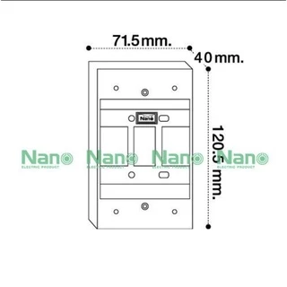 Nano บ๊อกลอย 2x4, 4x4 กล่องลอย บล๊อคลอย พลาสติก ขาว ดำ Nano 403 404 รุ่นClassic Series ใช้กับยี้ห้อพานาและช้างได้