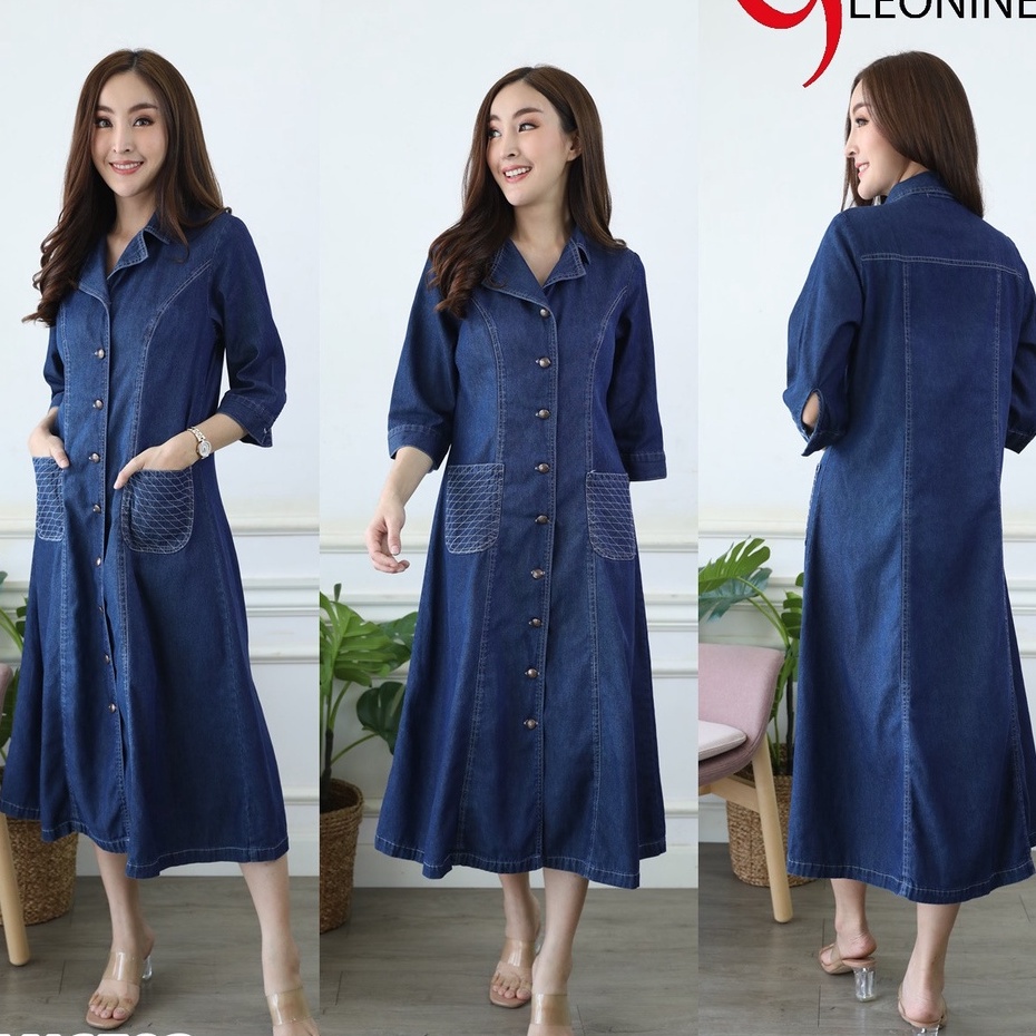 ชุดยีนส์ยาว ชุดยีนส์ไซส์ใหญ่ ไซส์พิเศษ Dress Jeans BigSize Leonine JAN6503