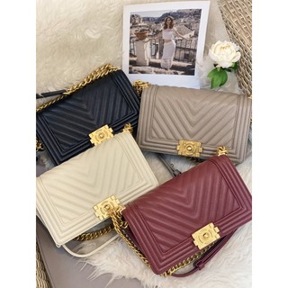 💕New Item💕 ซีซี สะพายข้าง Boy Chevron cavior Size 10"